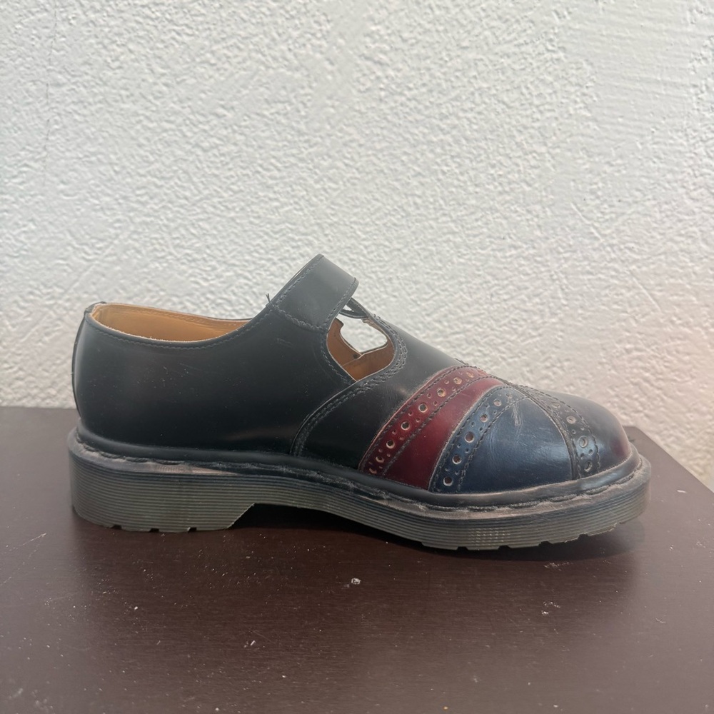 Dr Martens Vintage US 8 Mary Jane Platform Tri Color T Bar Shoes Y2K 90 Rare - Picture 5 of 10
